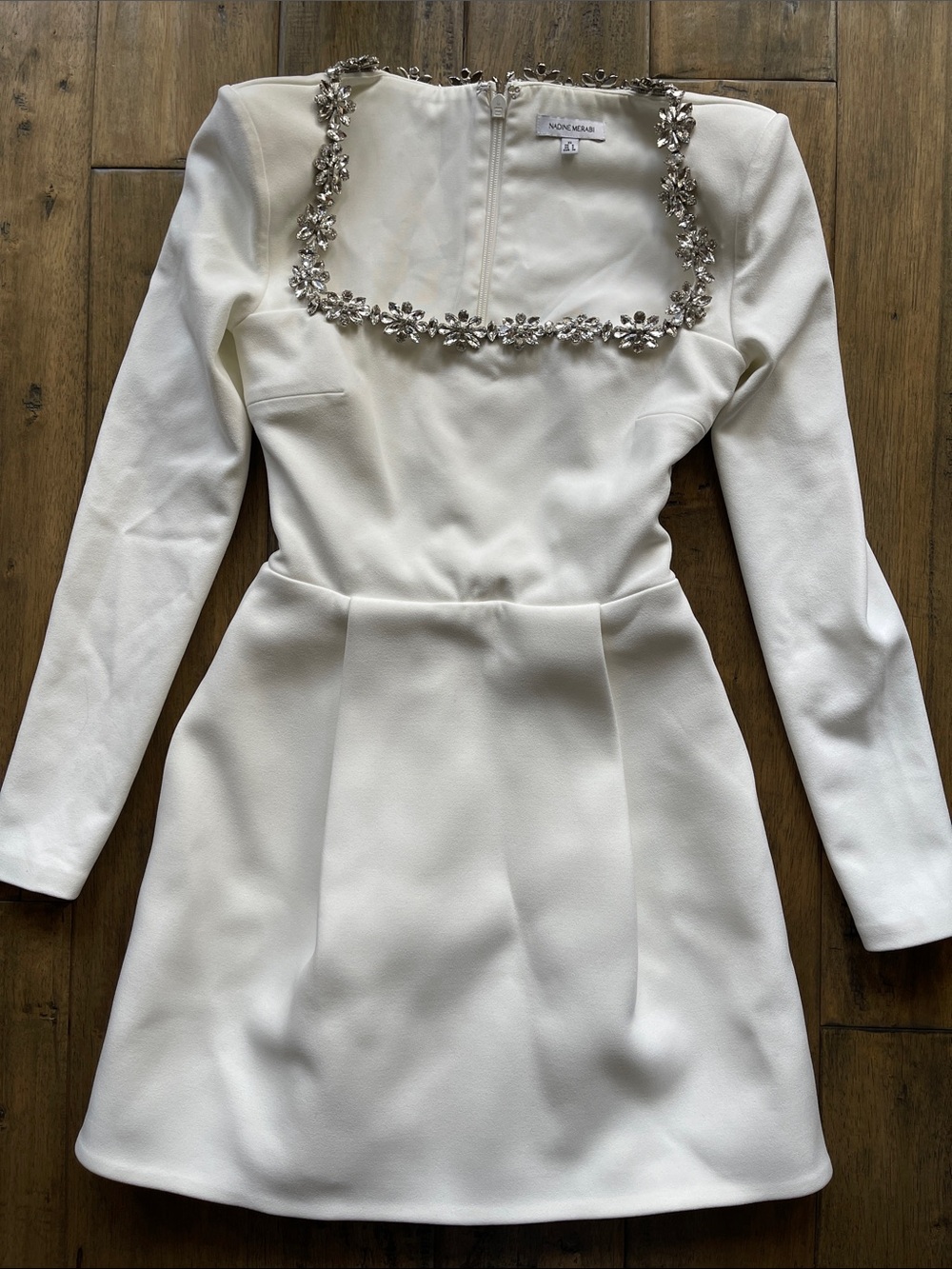 Nadine Merabi Kimberly Long Sleeve White Mini Dress - Picture 5 of 8